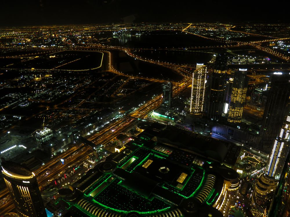 Dubai at night from above