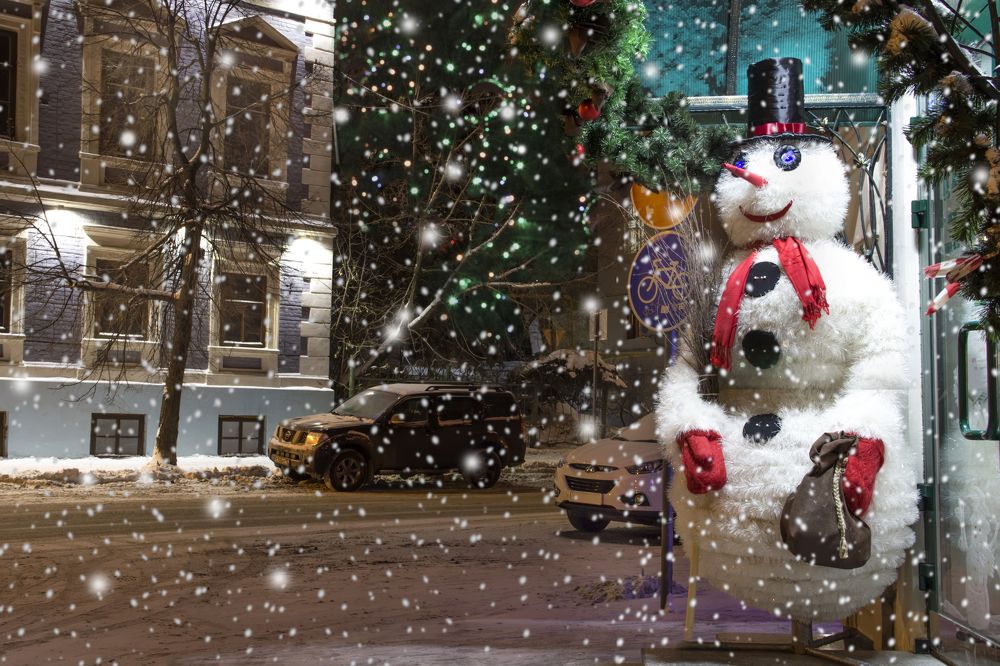 Рождественский снегопад.