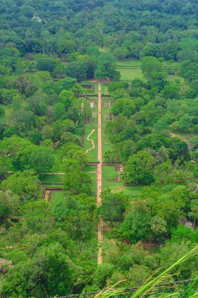 bird eye view in sigiriya entrance