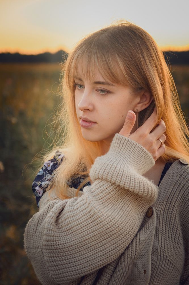 Поле на закате