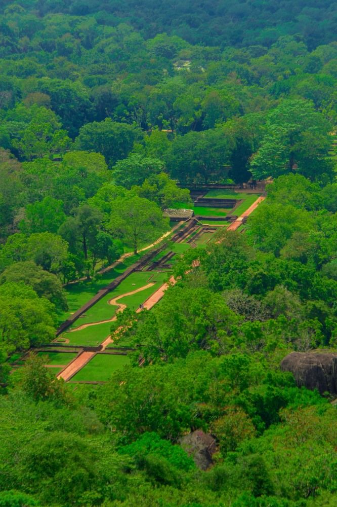 bird eye view in sigiriya entrance