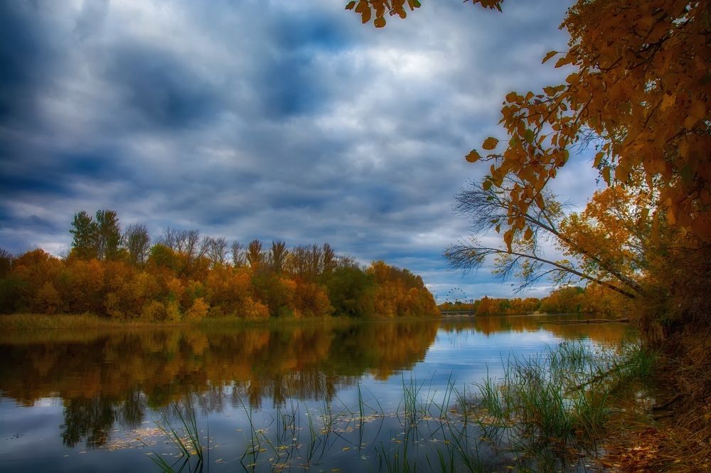 Осенний пейзаж. Колесо обозрения.