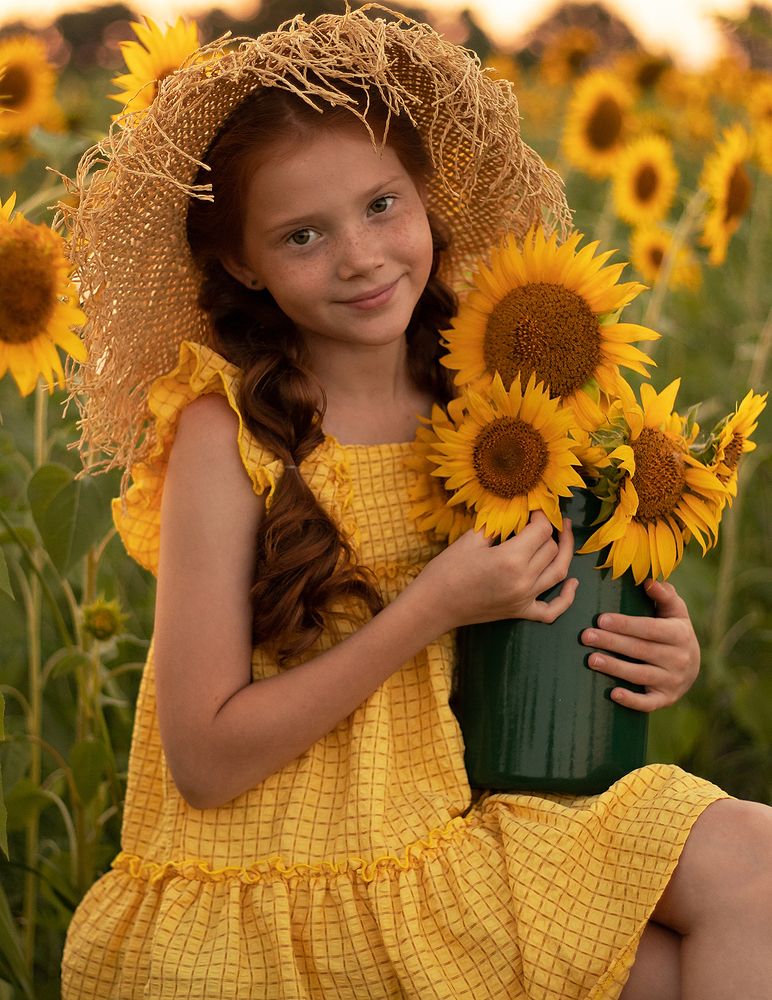 в подсолнухах