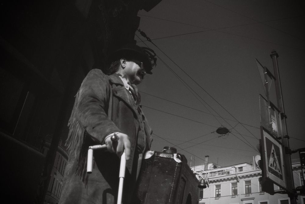 A man with a suitcase