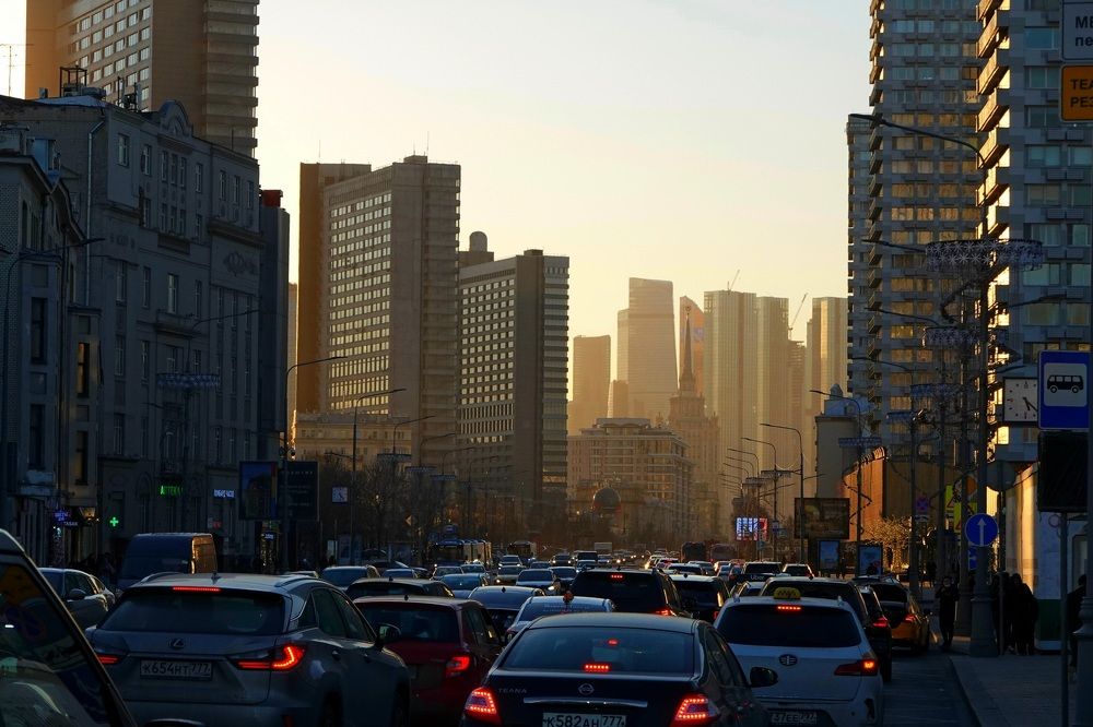 Час-пик на Новом Арбате.