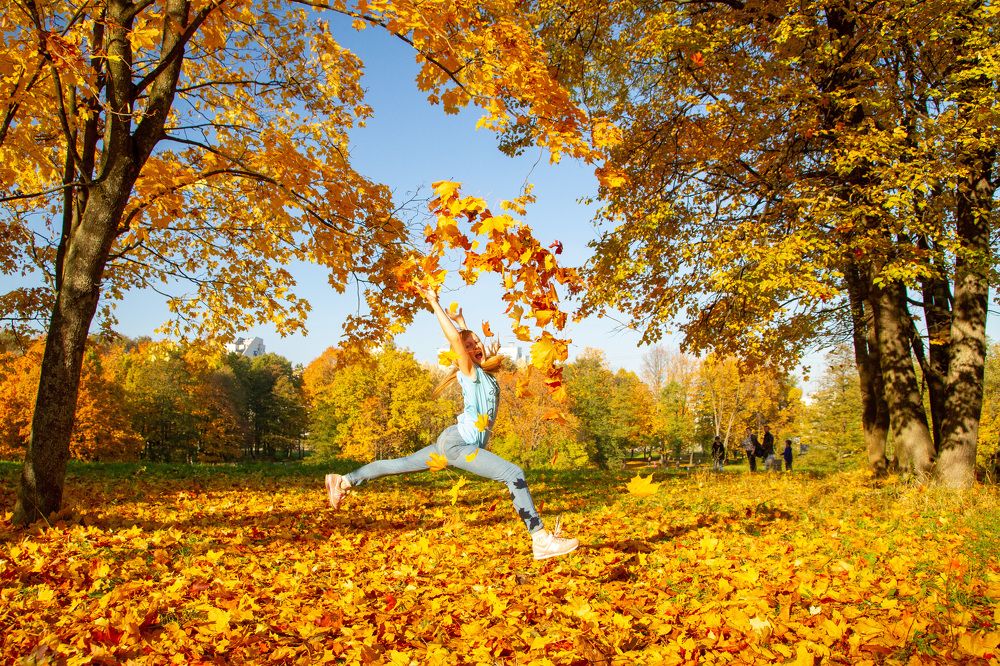 Детские радости осени.