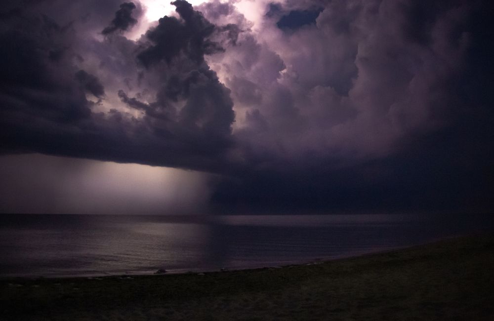 Ночная гроза на Азове!