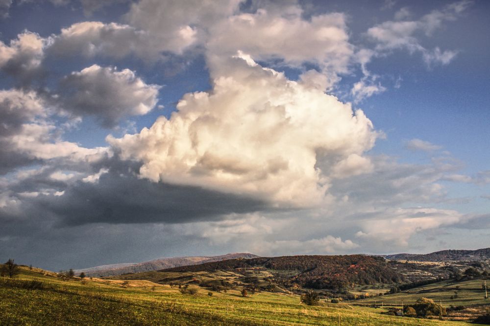 Clouds over the hills
