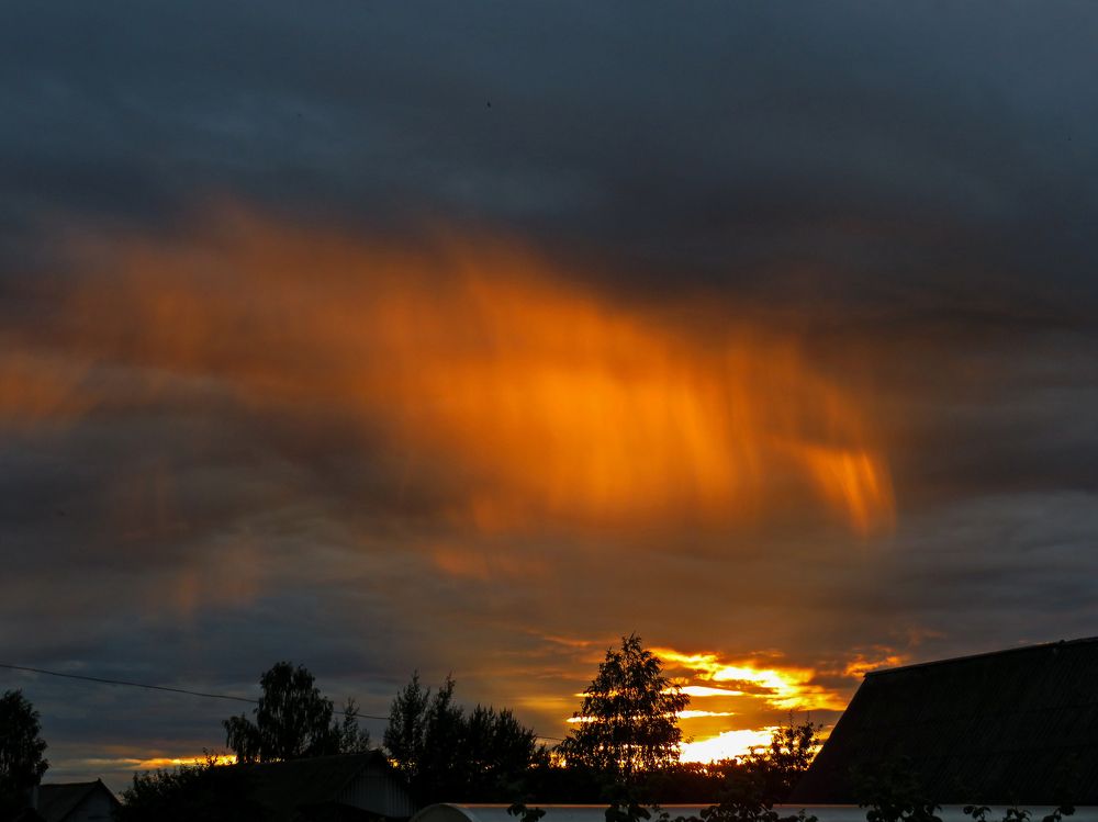 The sunset blazed and went out