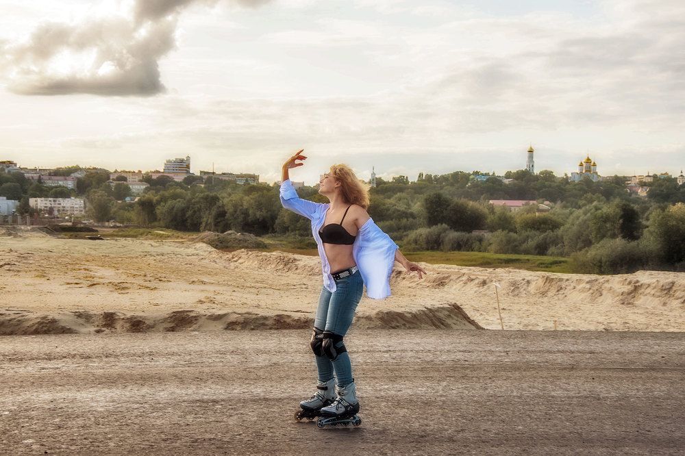 Катание на роликах