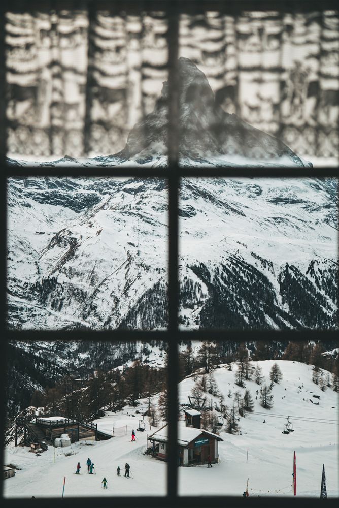 Through a...something