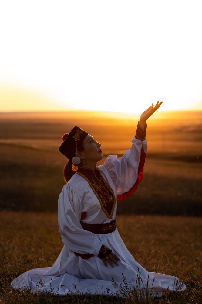 На закате