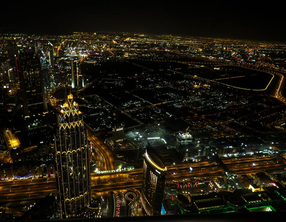 Dubai at night from above