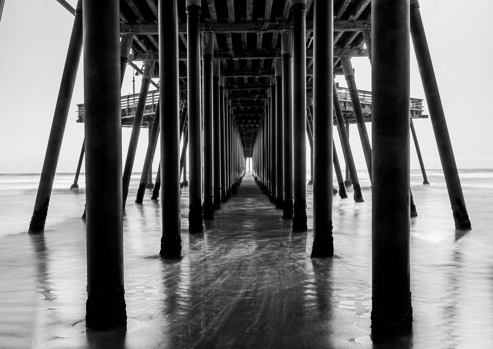Under the dock.