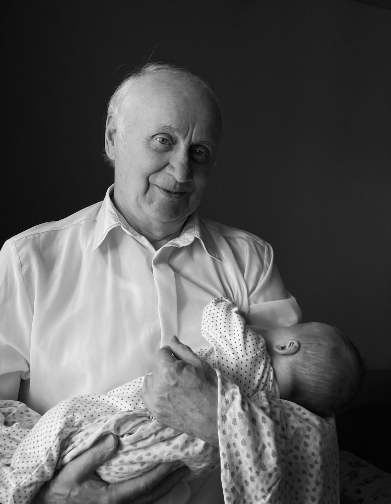 Great-grandfather with great-grandson