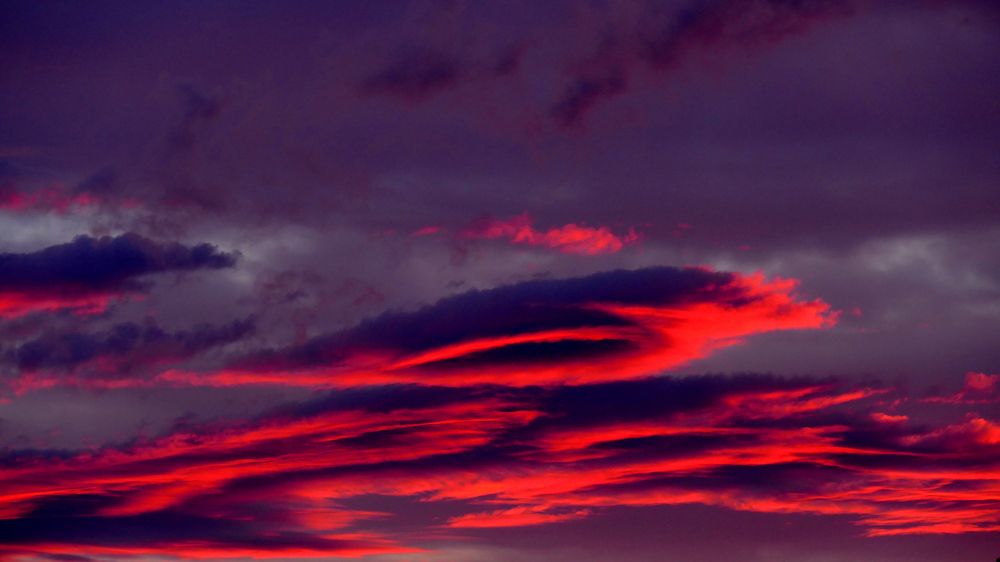 Red clouds