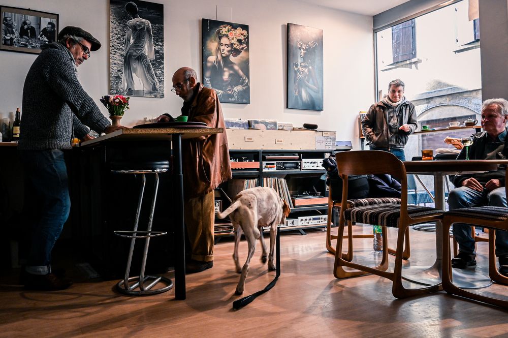 Morning in the town.