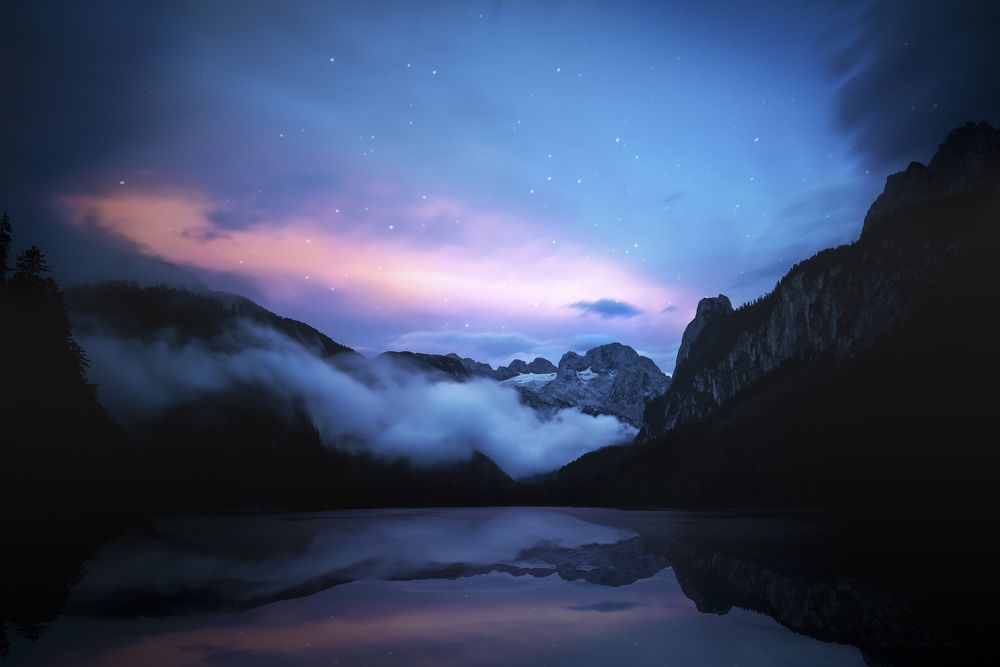 A Bit of Pink Across the Blue