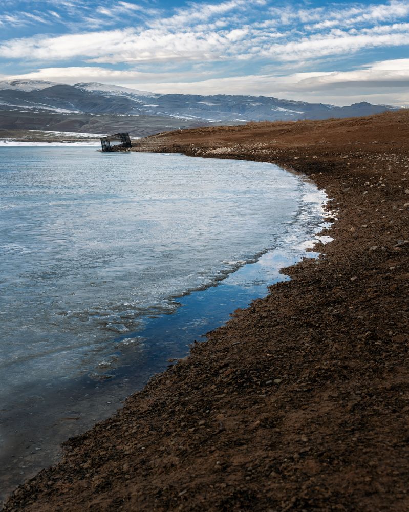 Frozen lake