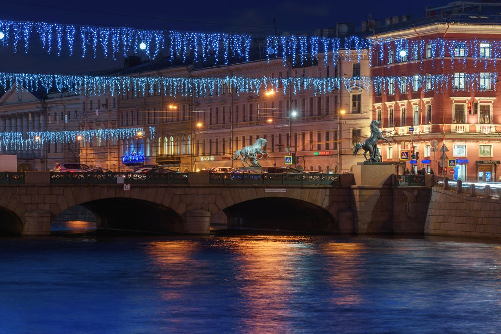 Новогодний Аничков мост