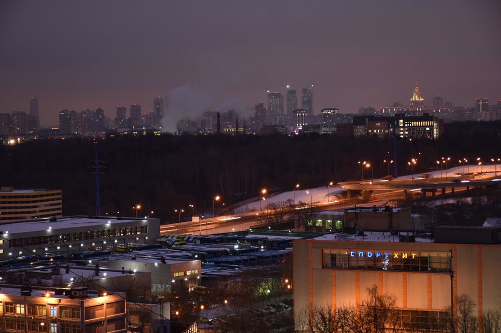 Ночной город.