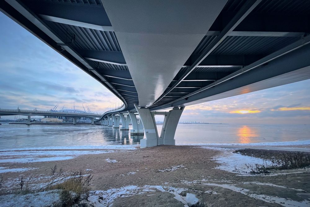 Закат под Яхтенным мостом