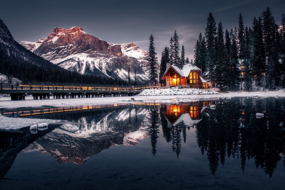 Blue hour at Emerald Lake