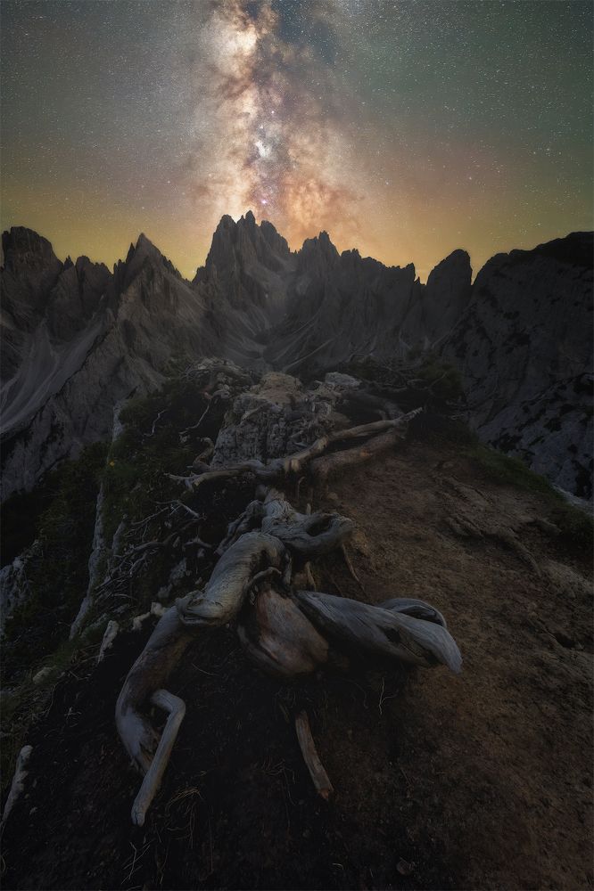 Milky way in Tre Cime.
