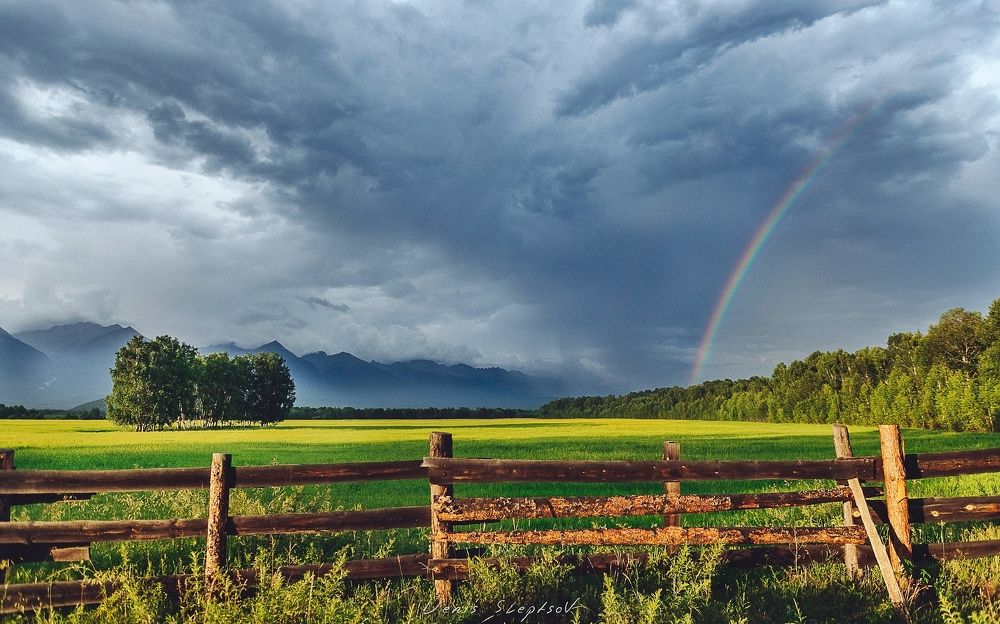 Радуга после грозы. Тункинский район. Бурятия