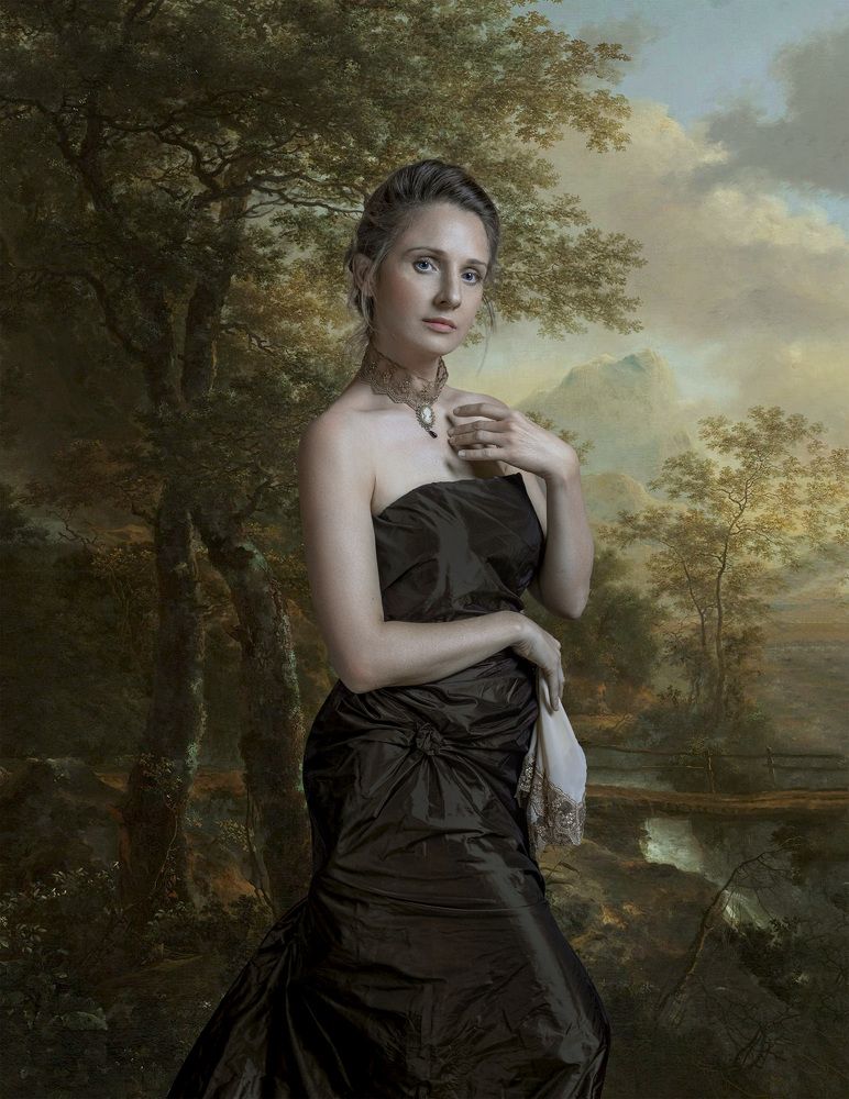 Young Woman Portrait with Handkerchief