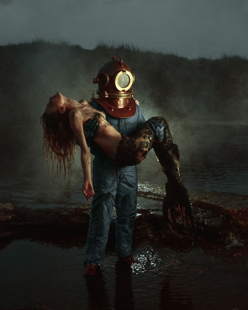 Русалка и водолаз