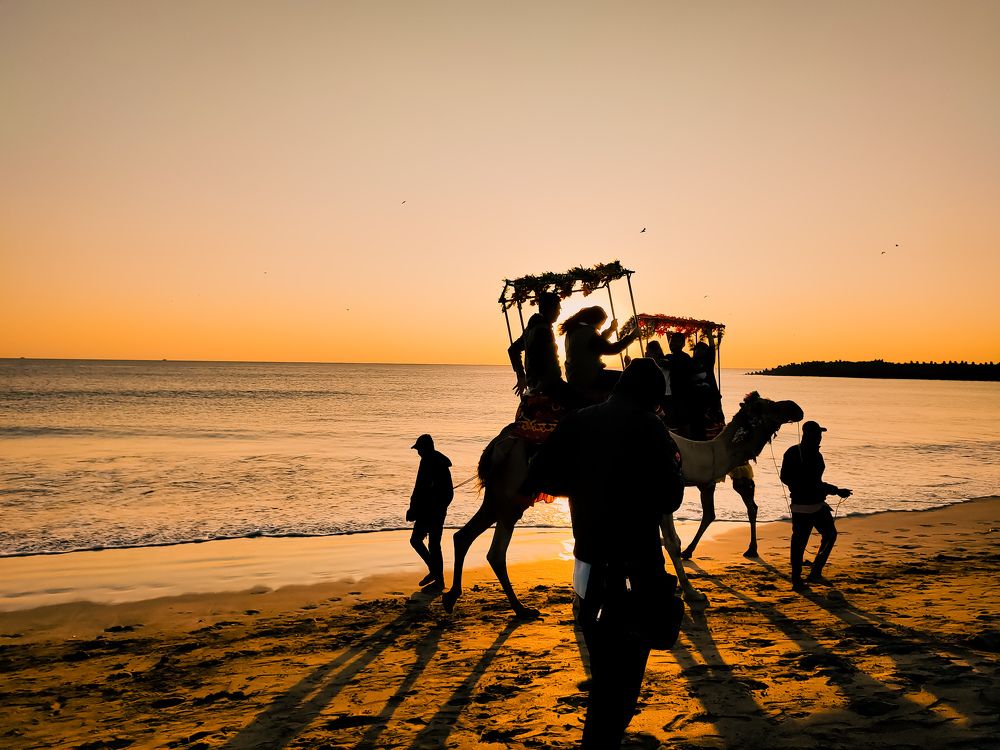 Sunset with shadows
