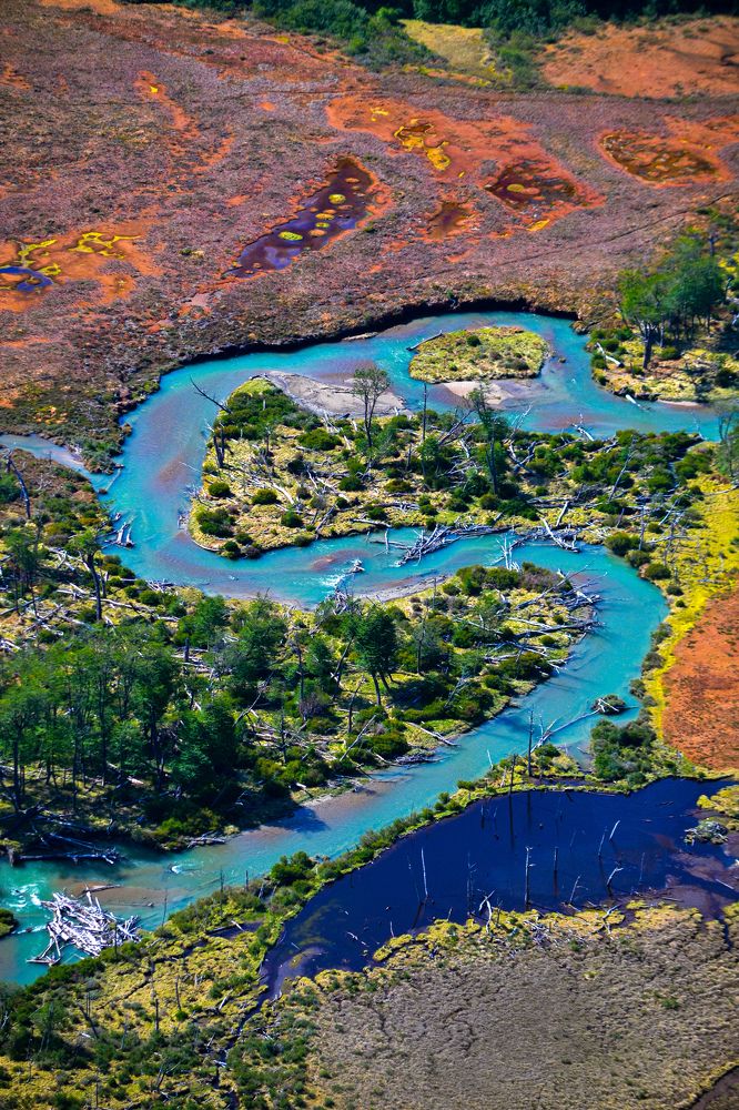 Outcrop of earth's skin colors