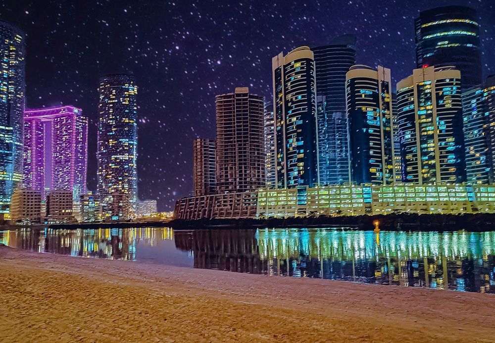 Lighting up AbuDhabi's night sky