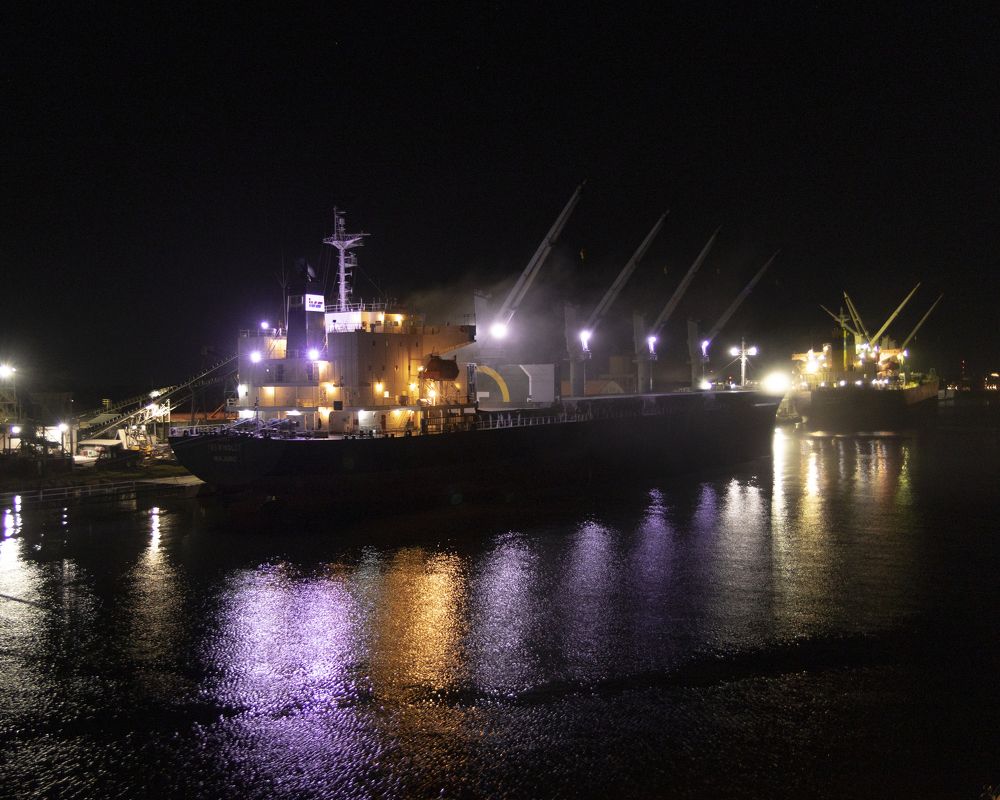 Lights of port of Savannah