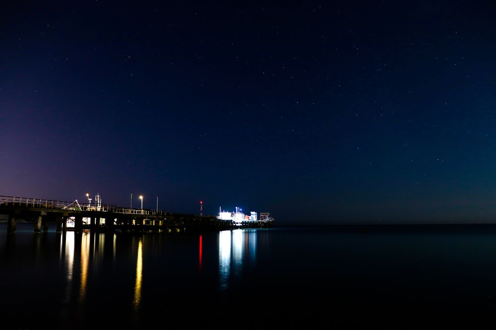 Night berth of the city of Gelendzhik