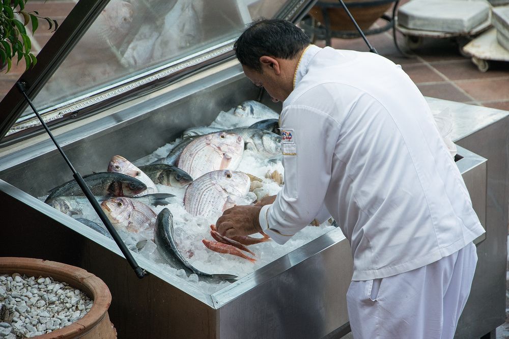 Рыбный ресторан.