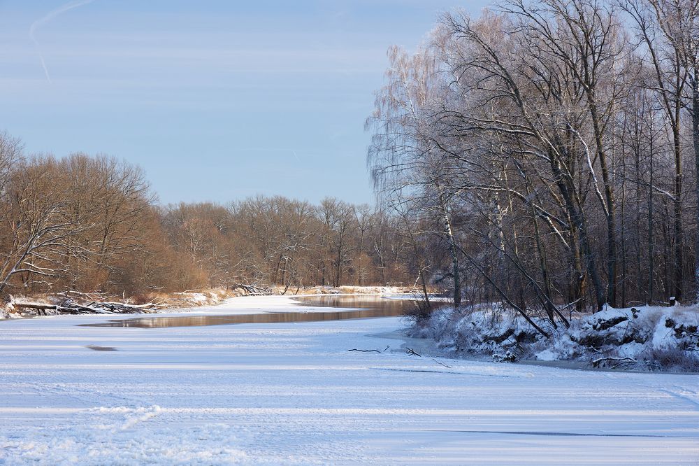 First ice on Klyazma river