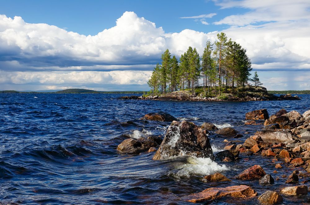 Шторм на озере.