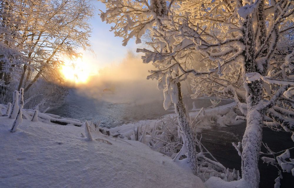 Зима рисует.