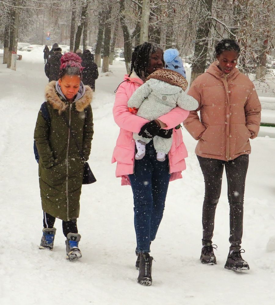 Попали под снегопад