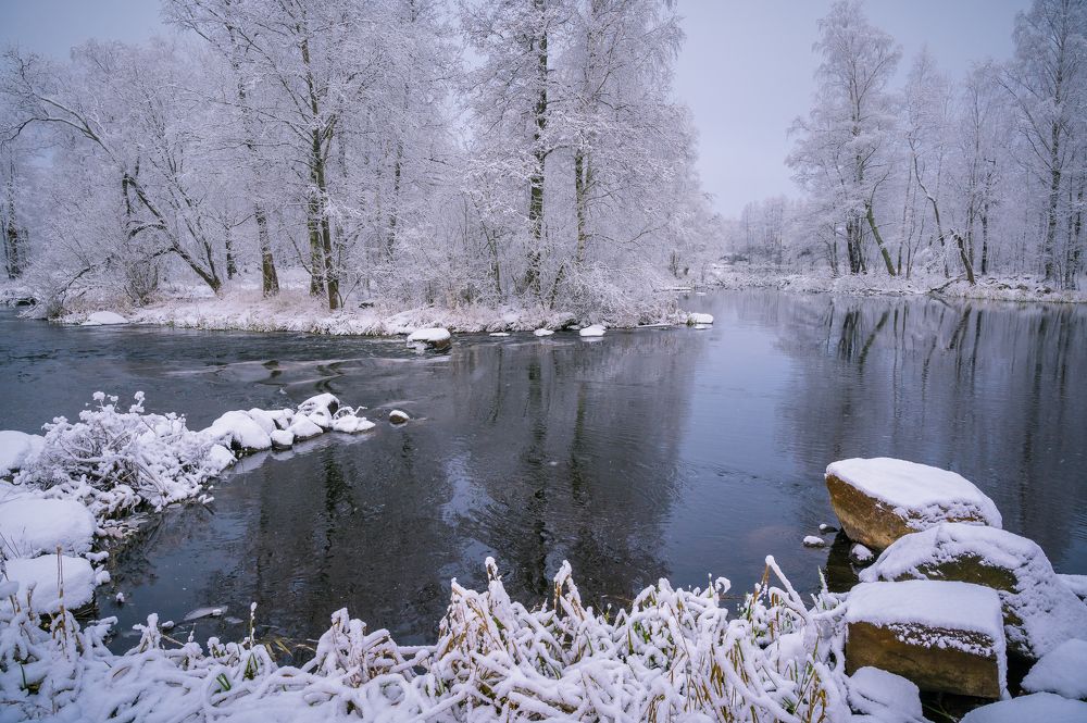 Вуокса зимой. Приозерск.