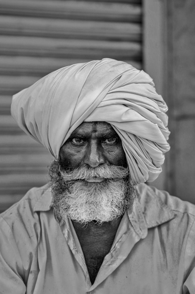 Black and white men potrait