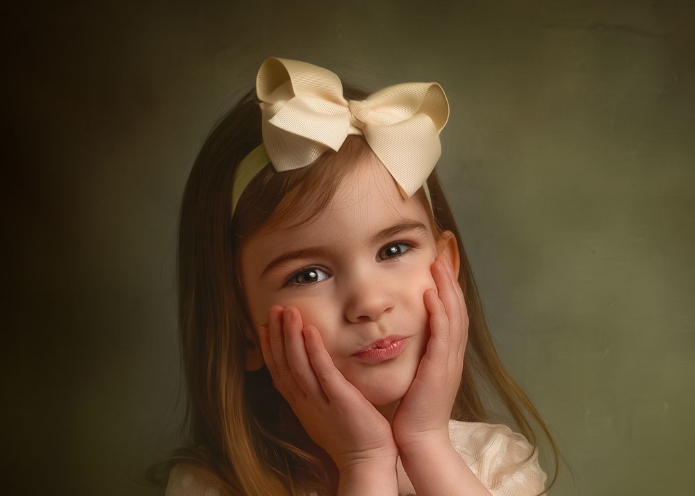 The girl with the bow