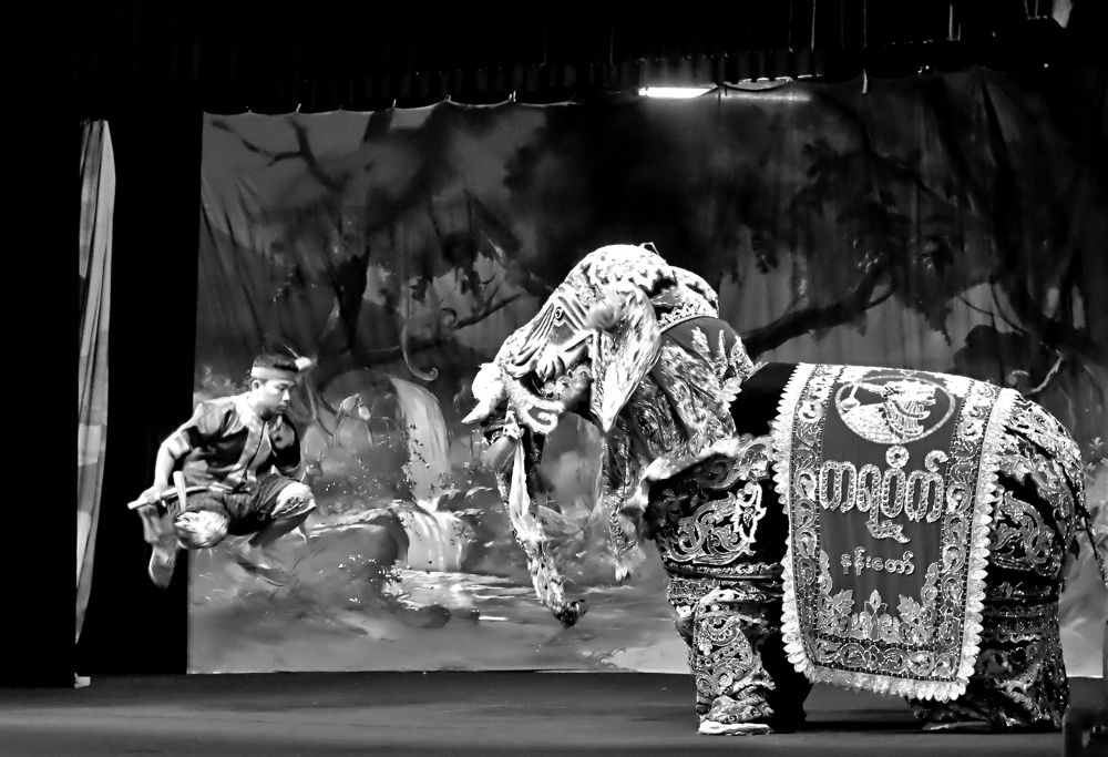 Jumping on the stage