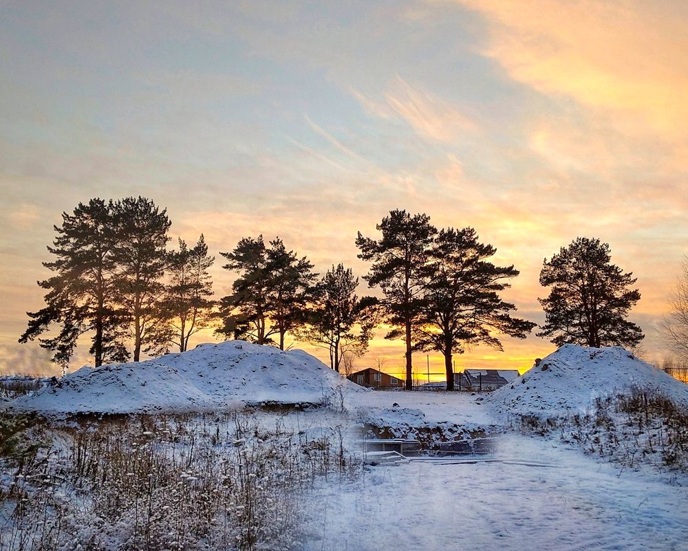 Закат... Сибирь