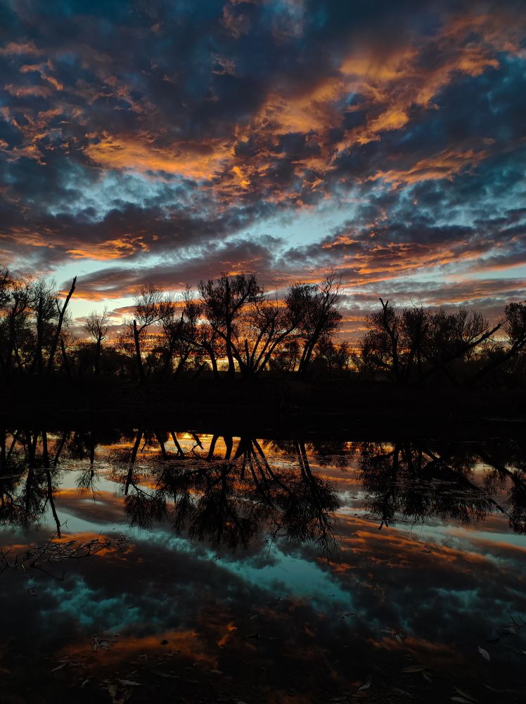 Sunset in Zarine river