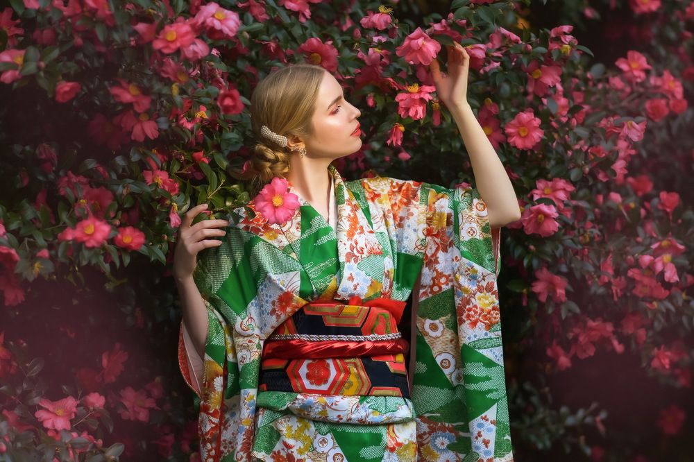 Girl in kimono