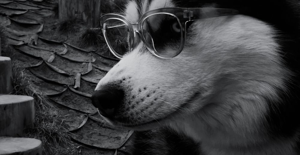 Хаски в очках