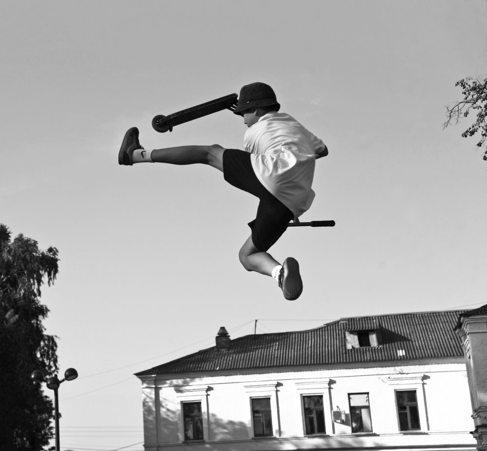 Пируэт со скутером